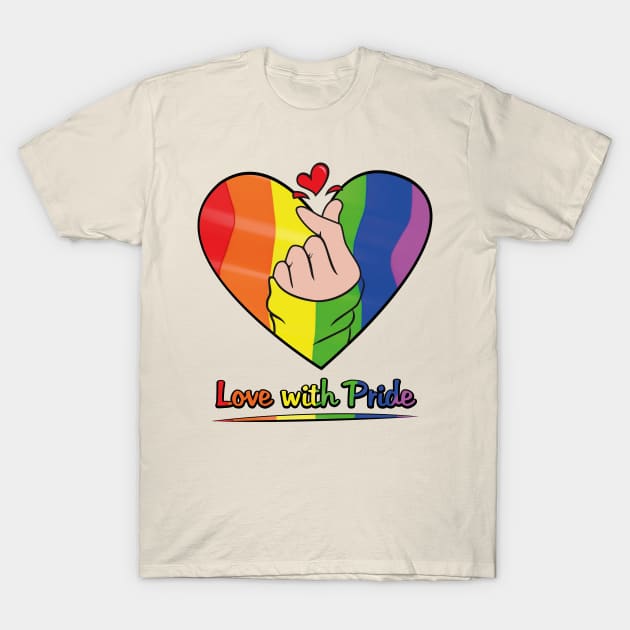 Love with Pride T-Shirt by EvilSheet